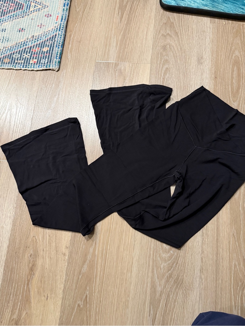 aerie Black High-Rise Flare Yoga Pants